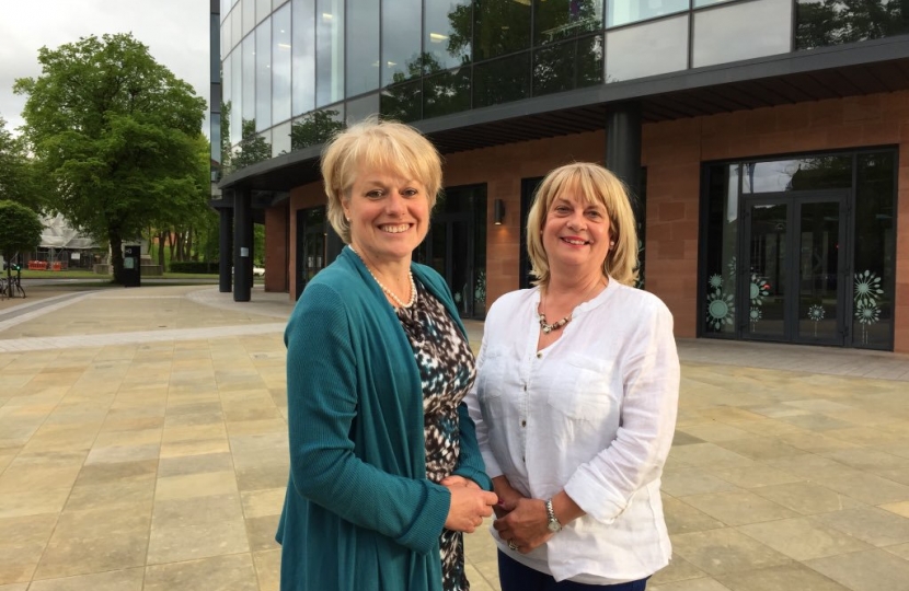 Conservative CWAC leader, Lynn Riley and deputy Councillor Margaret Parker