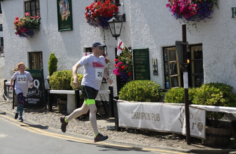 Councillor Andrew Dawson in the run