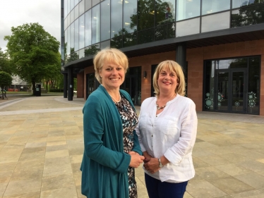 Conservative CWAC leader, Lynn Riley and deputy Councillor Margaret Parker